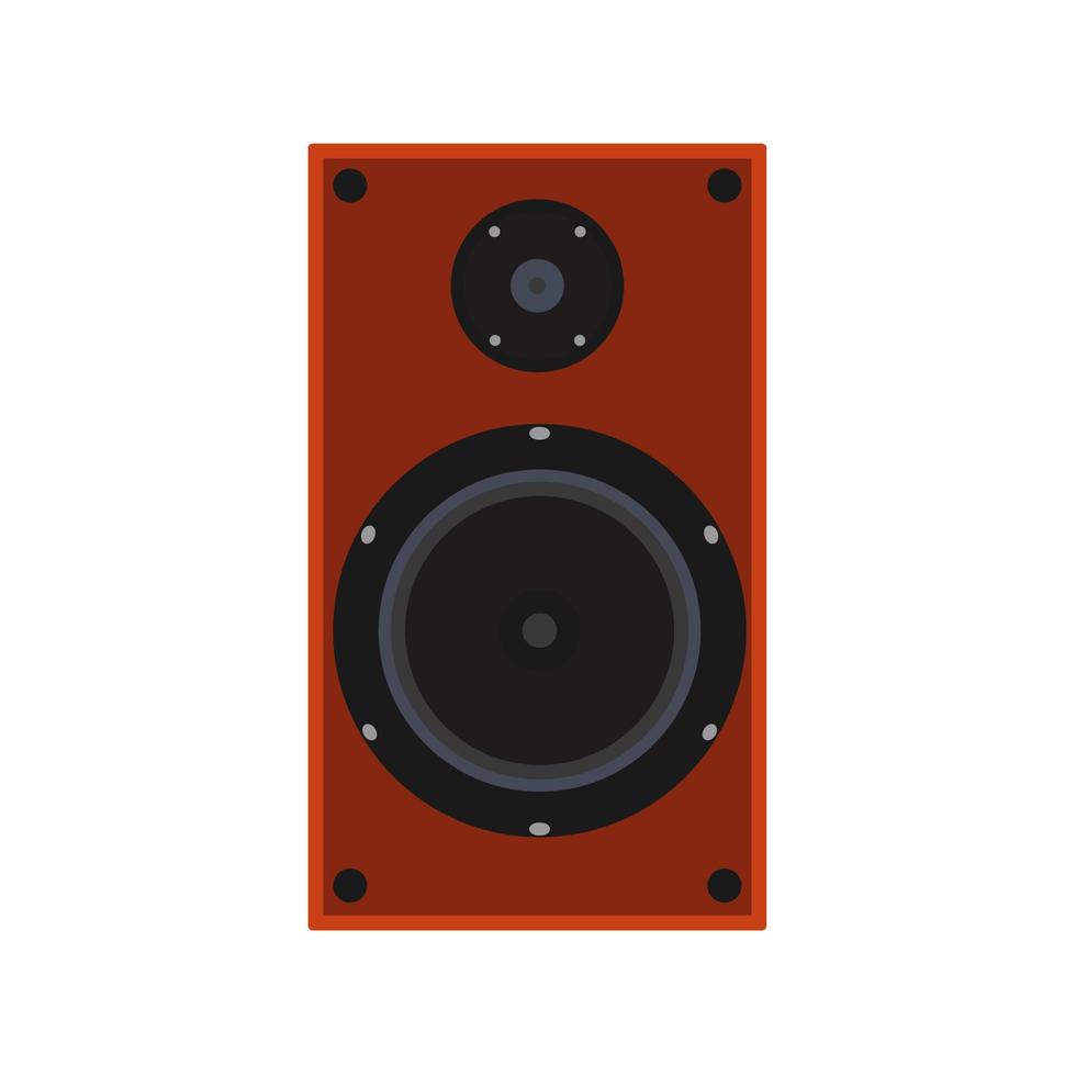 Stereo speaker vector flat icon music bass. Sound electronic equipment audio volume disco. Loud acoustic system
