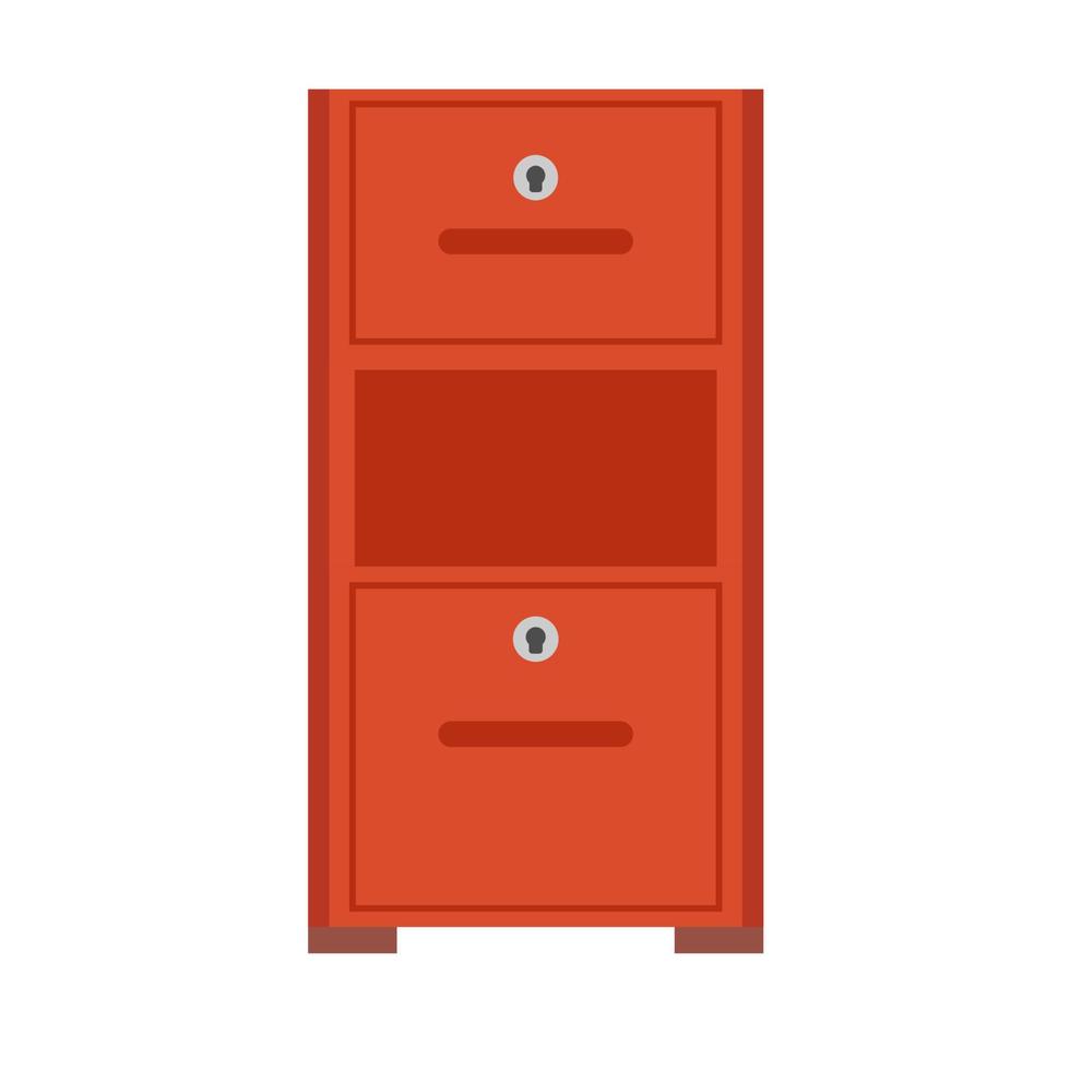 File cabinet drawer archive vector icon. Business document storage office folder datum. Catalog furniture box