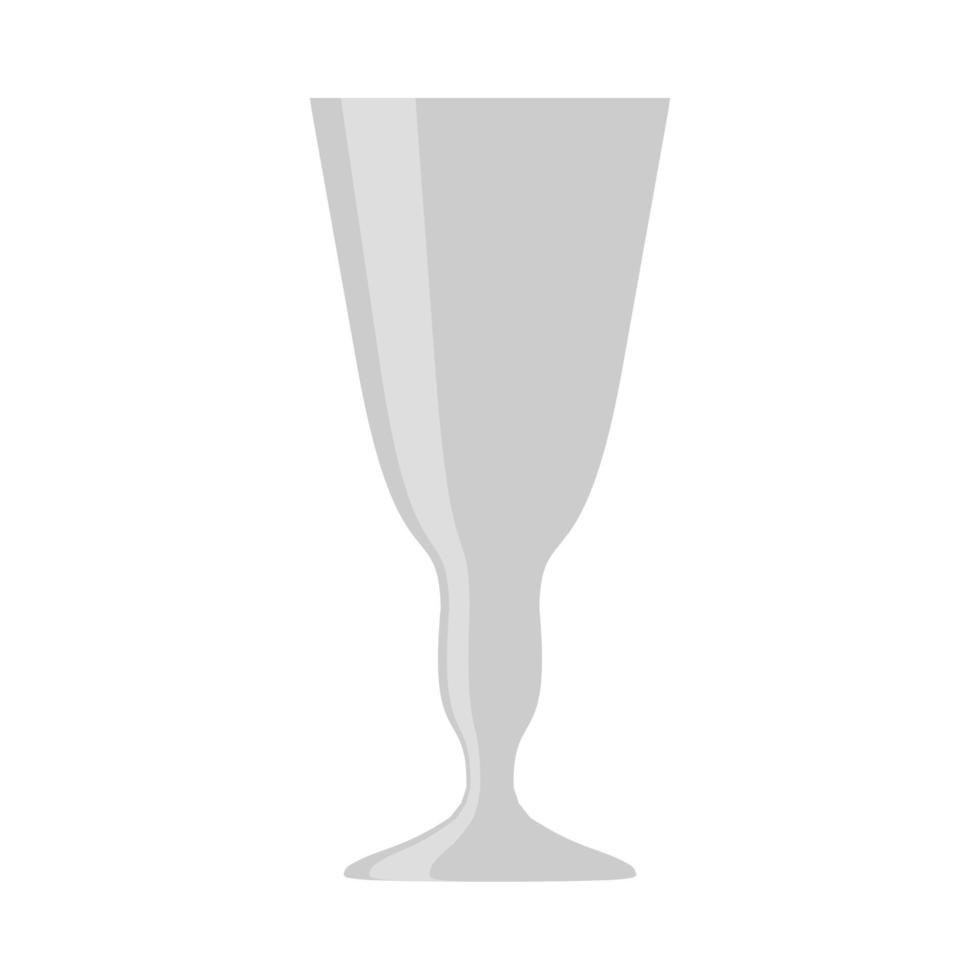 icono de vector de tarro de fiesta de copa de vino de barra de diseño de cristalería. copa de cristal blanco aislado