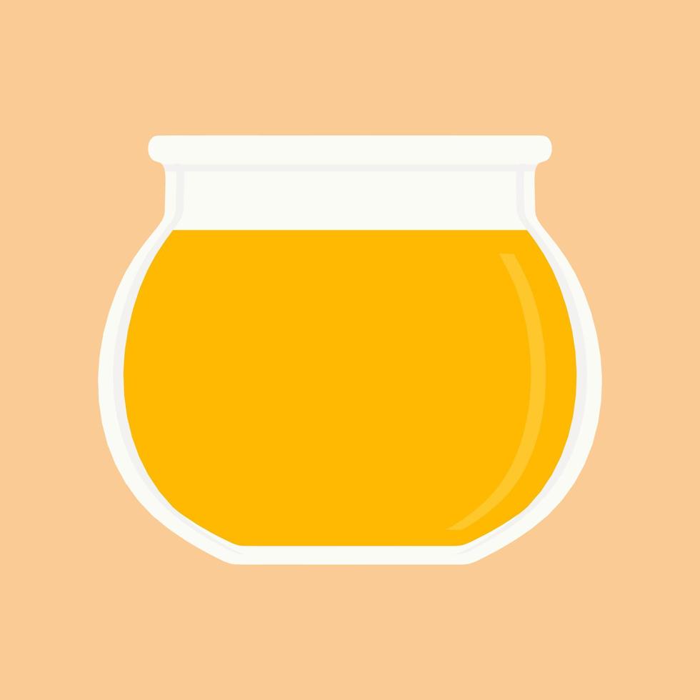 tarro de miel amarillo ingrediente producto néctar de abeja. vector orgánico de comida de olla de granja