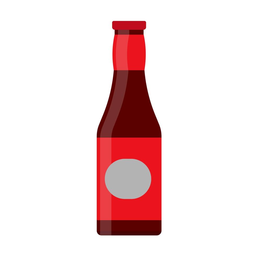 botella vector icono plano aislado blanco bebida. tapa del recipiente de bebida. elemento de fiesta de menú de producto de símbolo de forma
