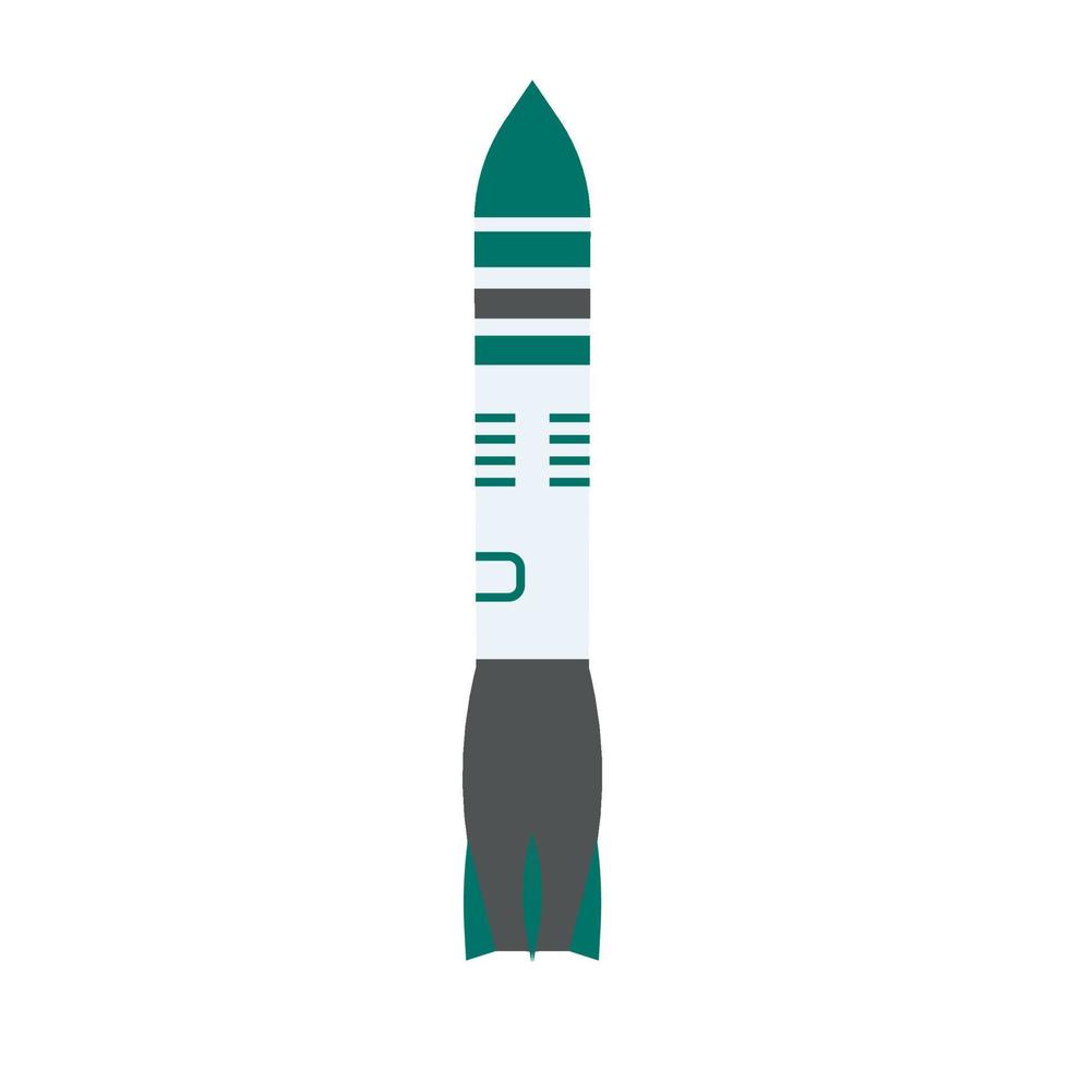 Missile power technology danger force warhead rocket. Vector navy nuclear military army ballistic icon