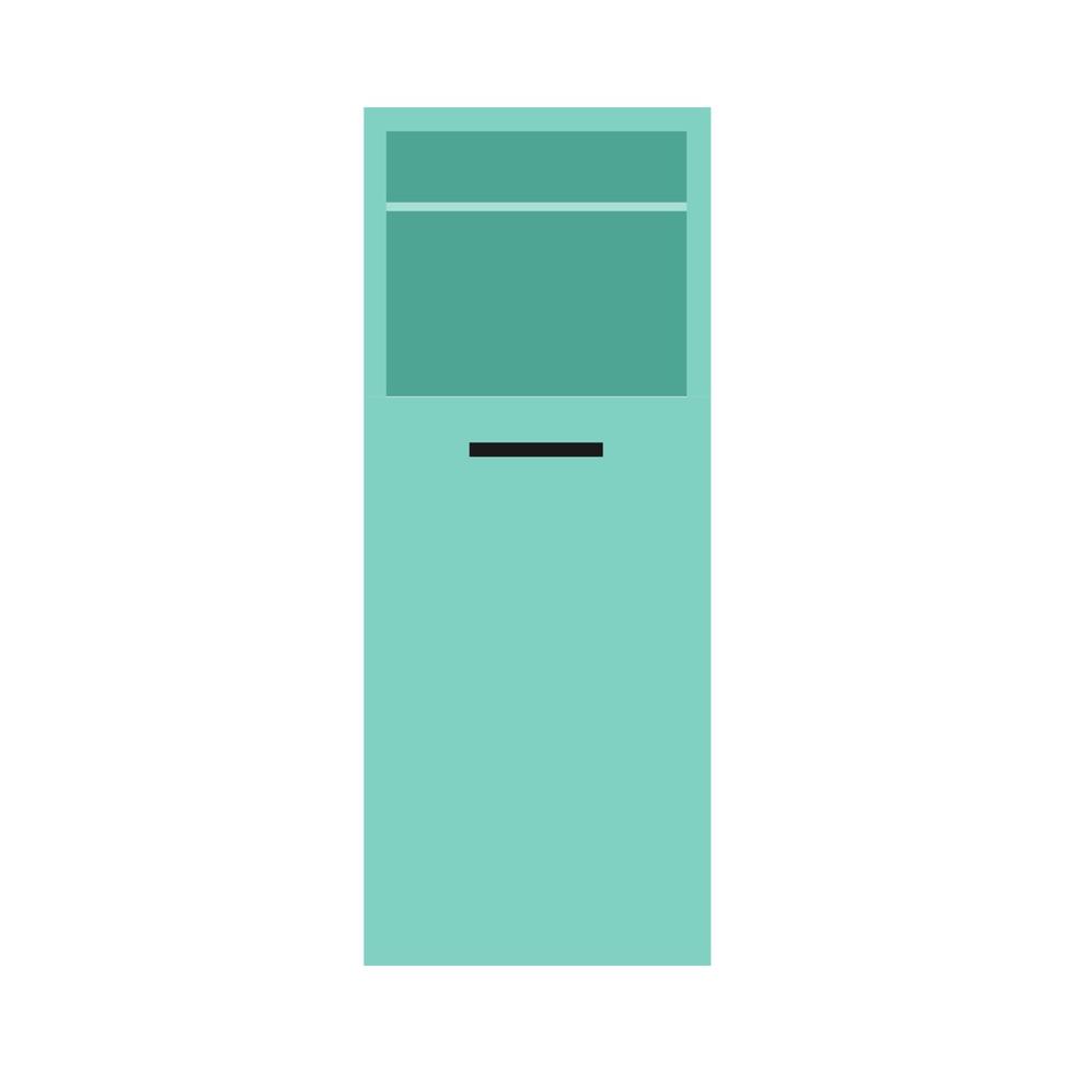 Case furniture object style concept flat equipment job drawer. Vector interior room