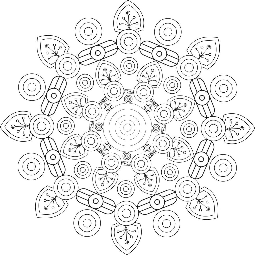Mandala coloring pages. vector