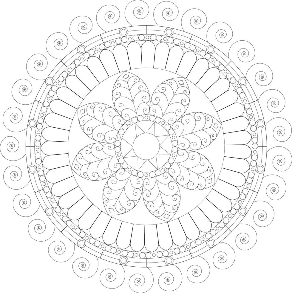 Mandala coloring pages. vector