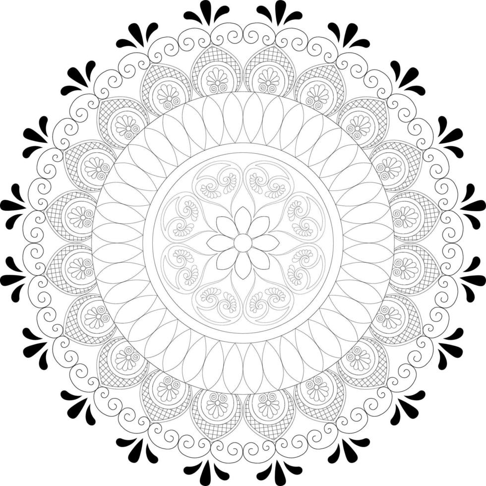 Mandala coloring pages vector