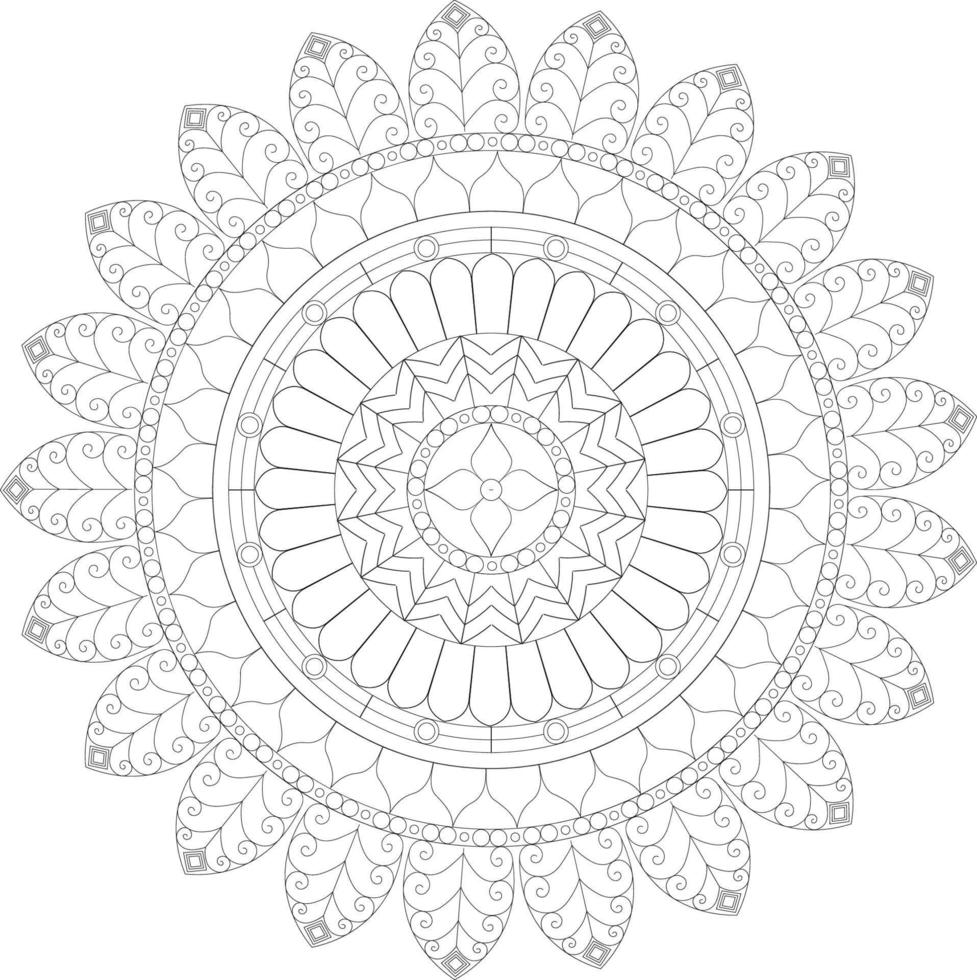 Mandala coloring pages. vector