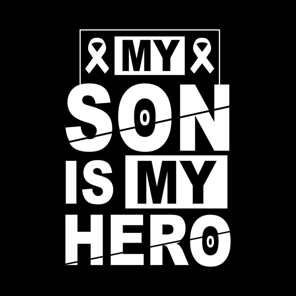 My son is my hero. September is National Childhood Cancer Awareness Month t- shirt design with background, template, banner, poster. vector