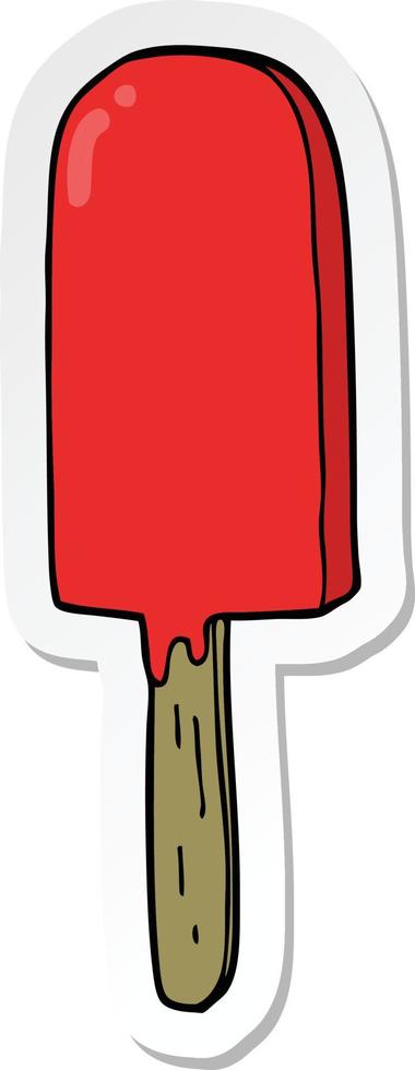 sticker of a cartoon lollipop vector