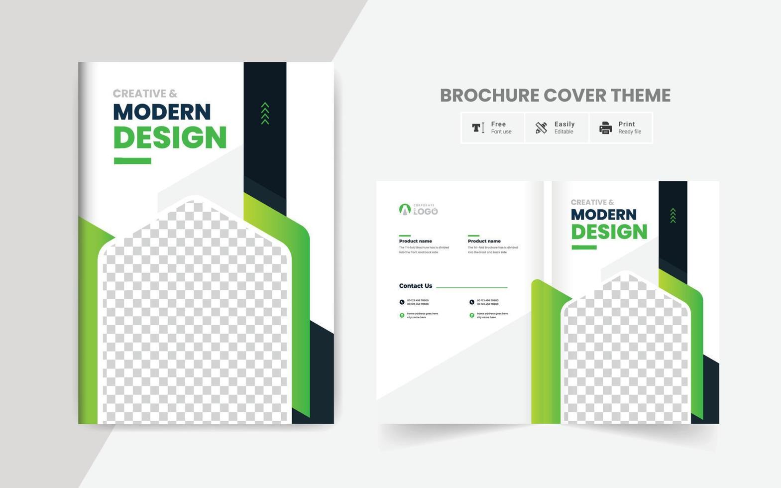 Corporate Business Brochure Cover Template. Corporate cover design theme layout abstract colorful creative and modern pages theme vector