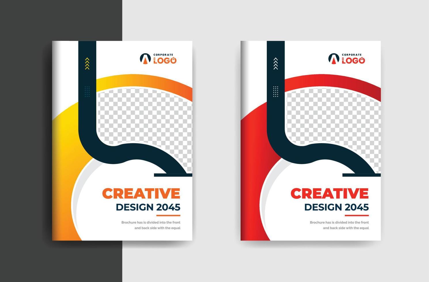 Company profile business brochure cover design theme, corporate brochure template vector