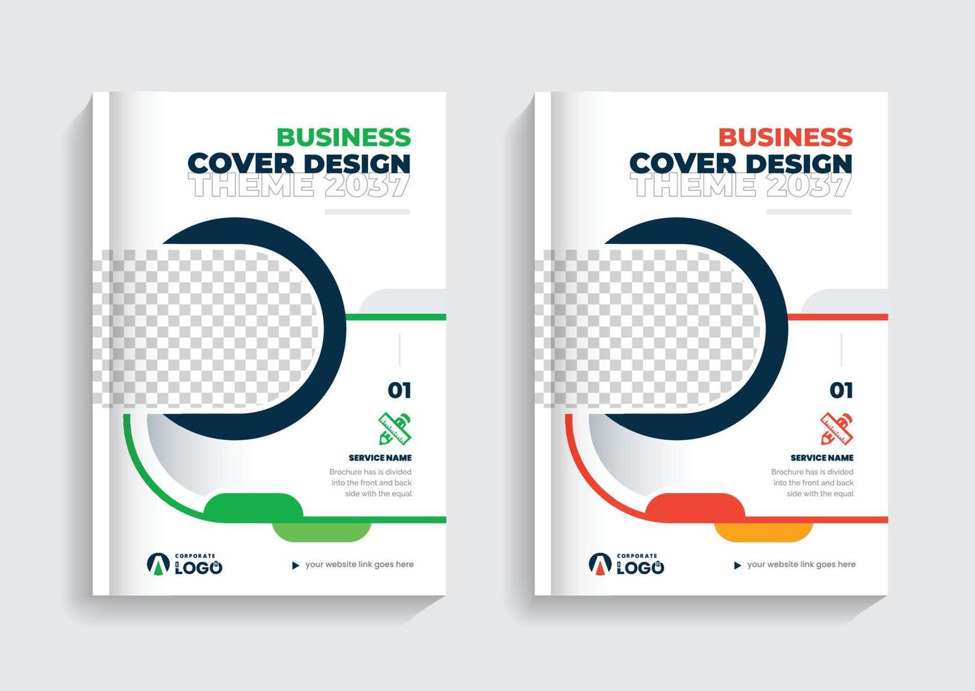 Corporate Business Brochure Cover Template. Corporate cover design theme layout abstract colorful creative and modern pages theme vector