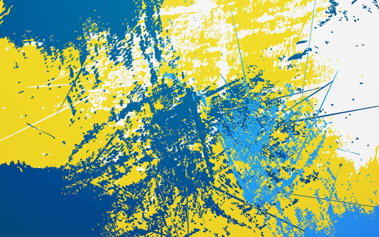 Abstract grunge texture blue and yellow background vector