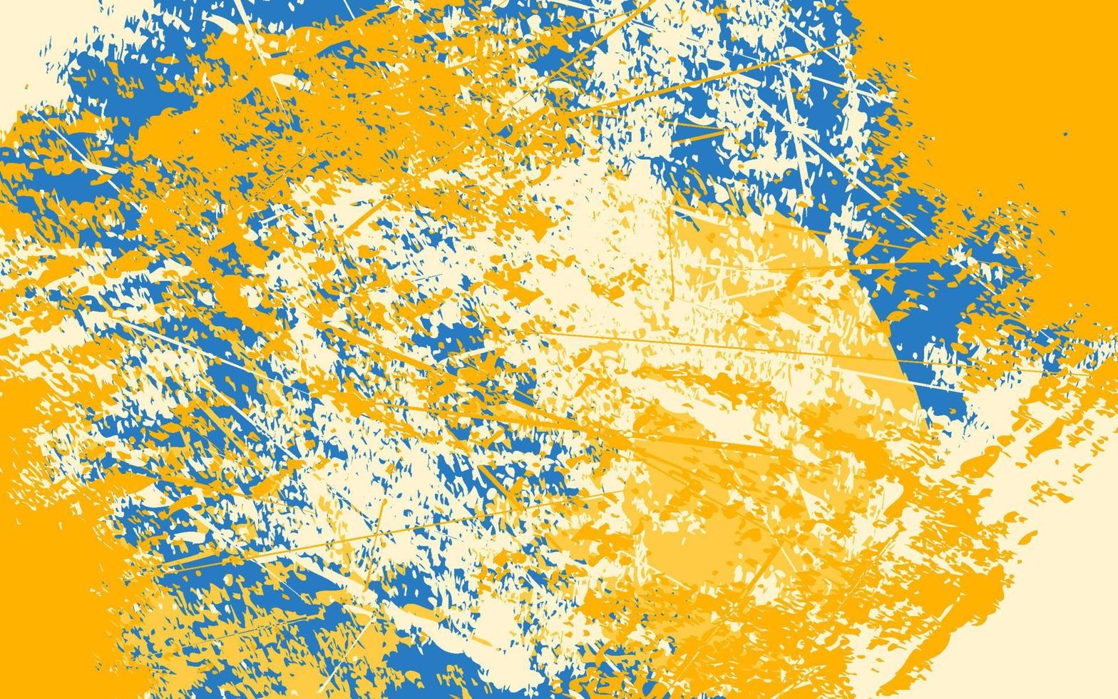 Resumen grunge textura azul y amarillo vector de fondo