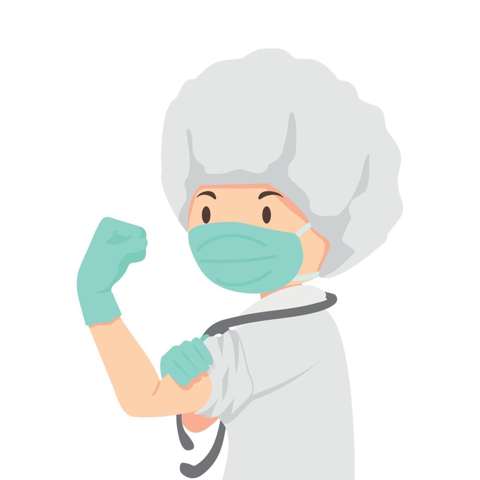 woman doctor medical care vector