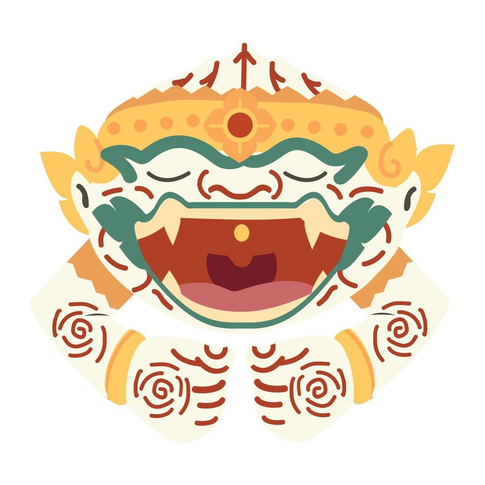 hanuman durmiendo vector de caracteres tailandeses