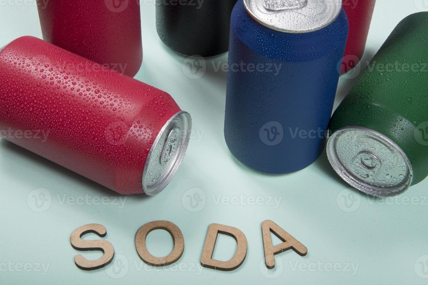 colorful aluminum soda can photo