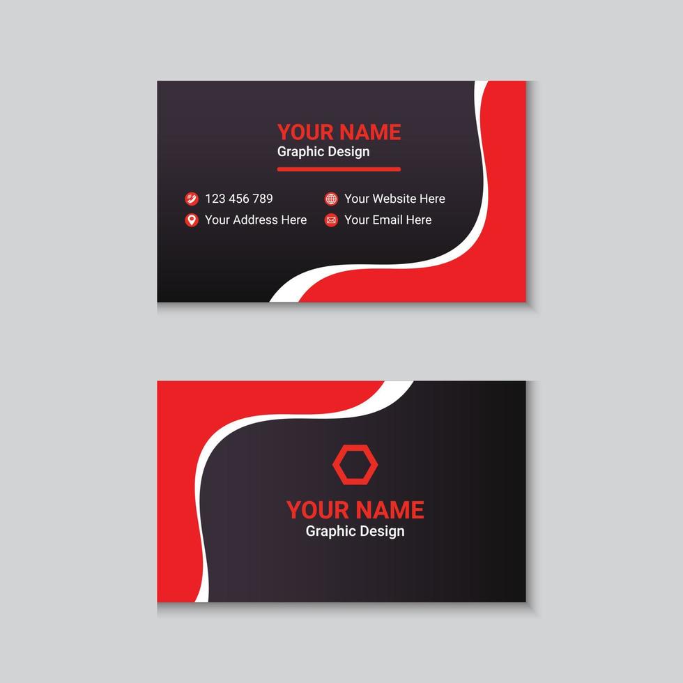 Creative and Clean Business Card Template Design vector