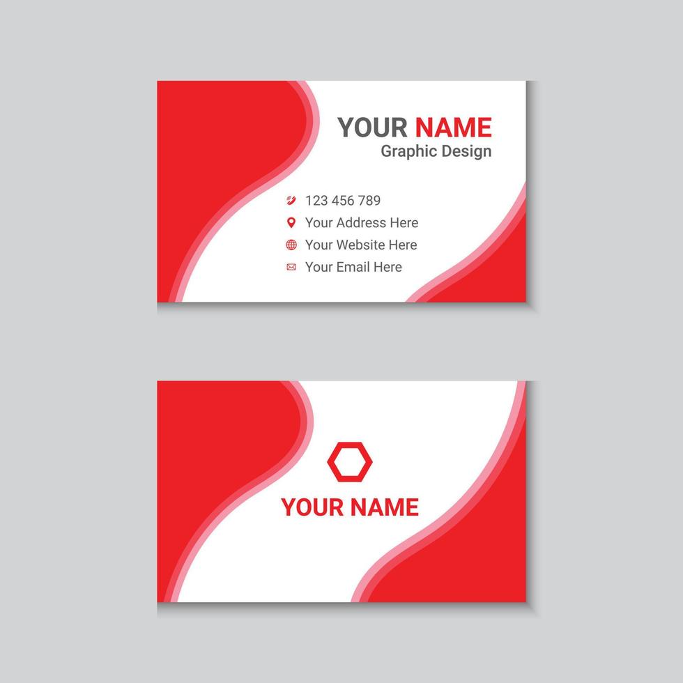 Clean And Modern Business Card Design Template vector