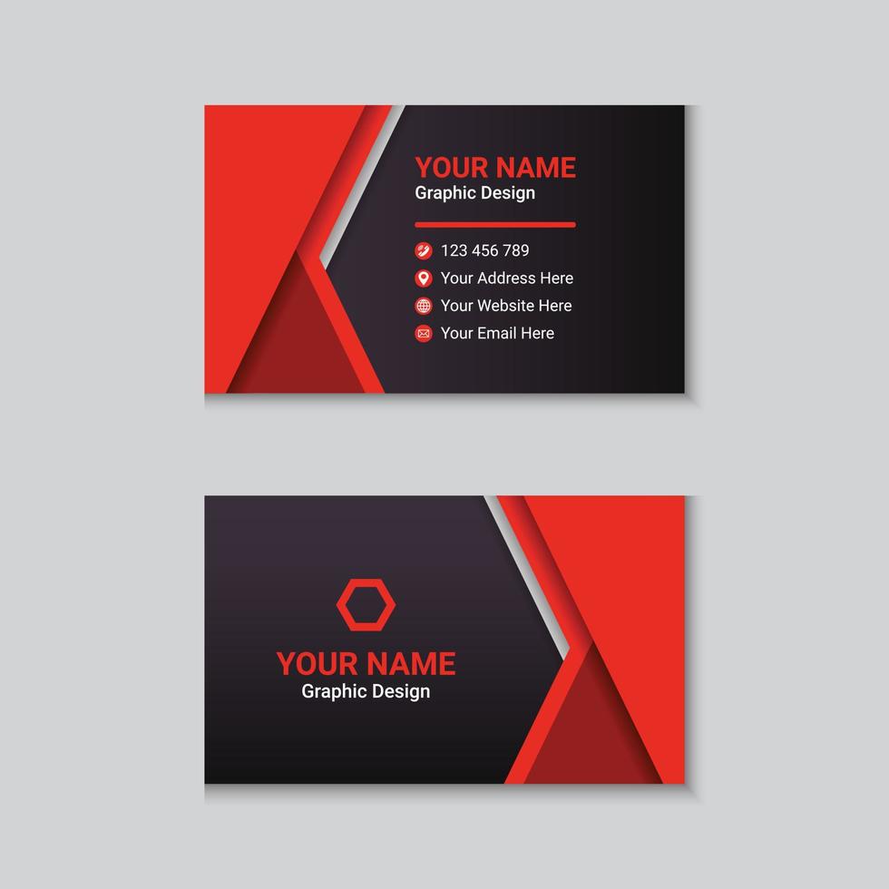 Creative and Clean Business Card Template Design vector