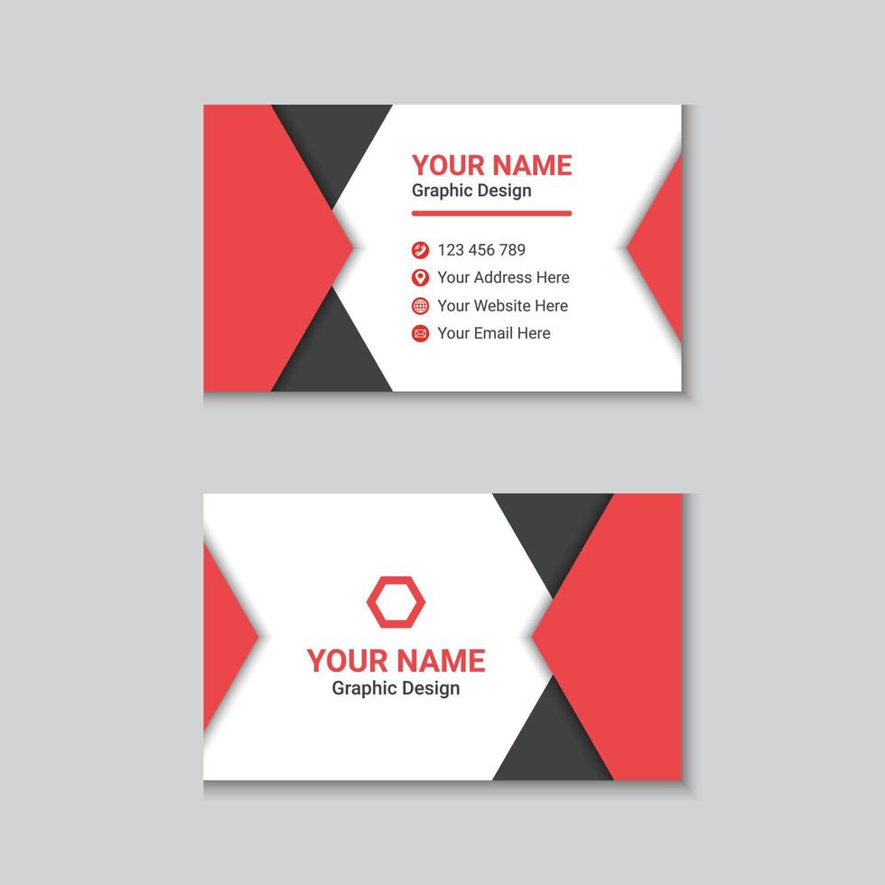 diseño de plantilla de tarjeta de visita creativa y limpia vector