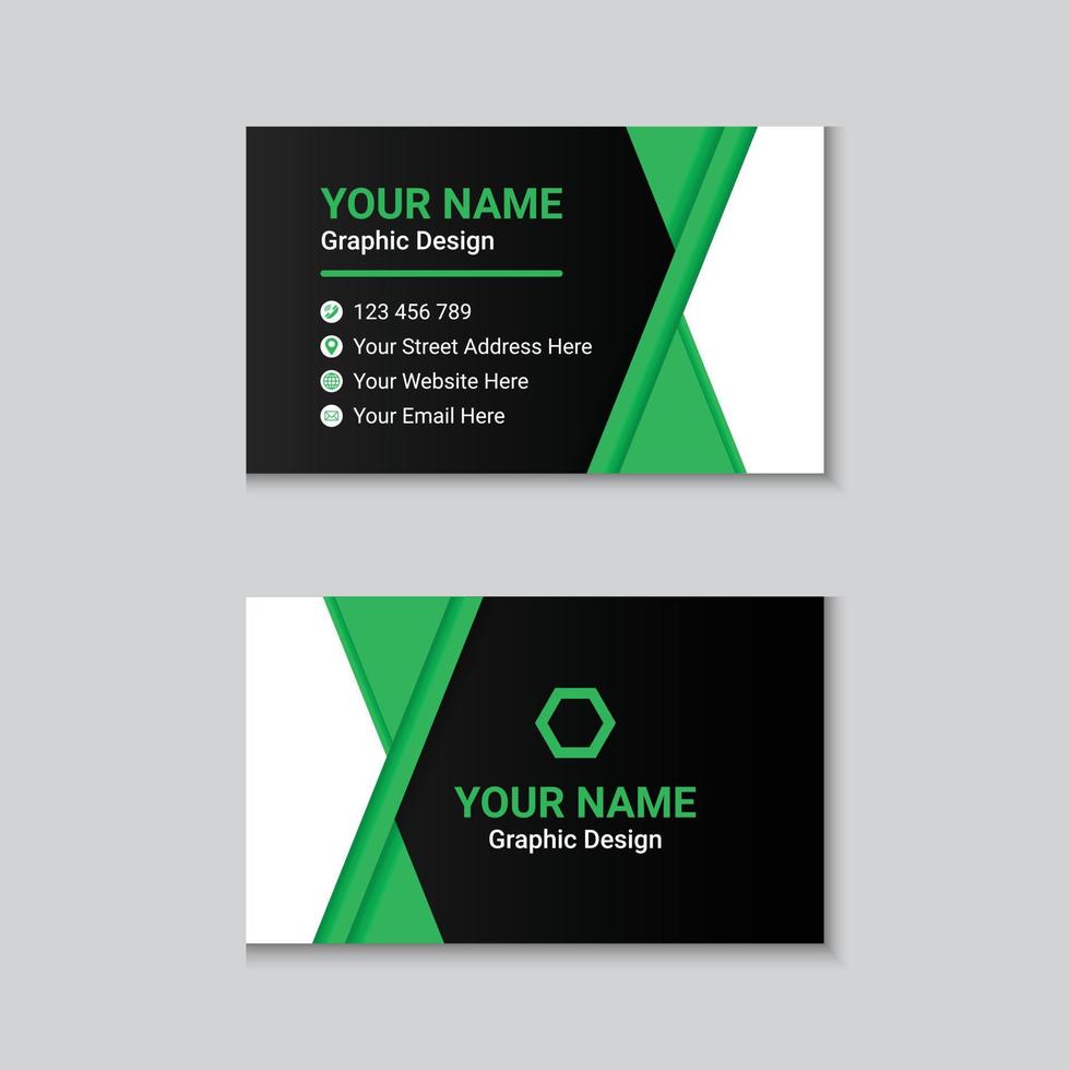 Creative and Clean Business Card Template Design vector