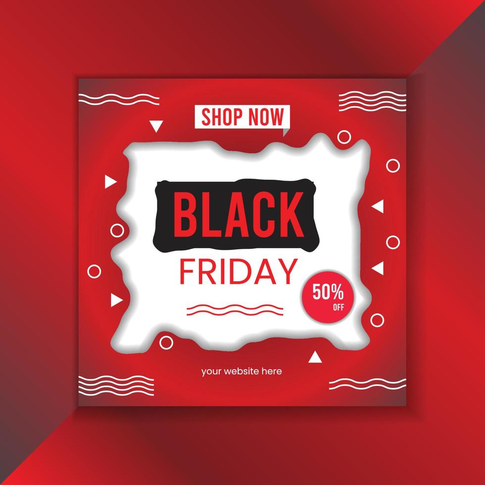 Black Friday Social Media Post Template vector