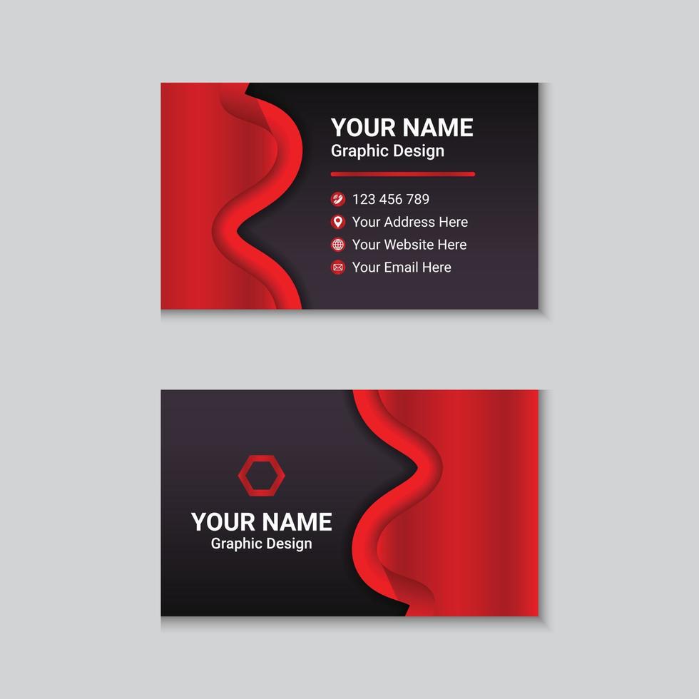 Creative and Clean Business Card Template Design vector