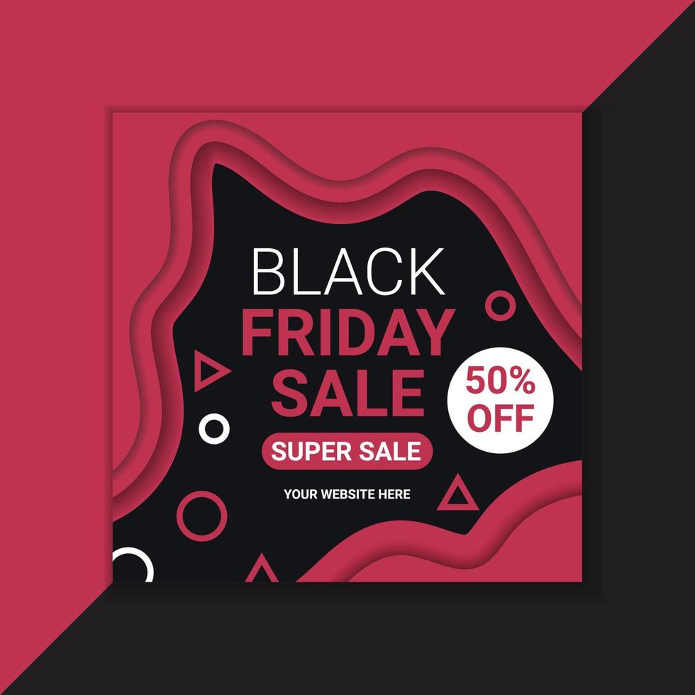 Black Friday Social Media Post Template vector