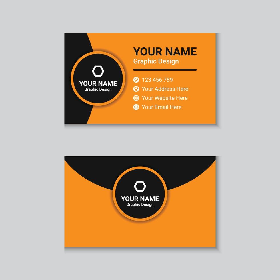 Creative and Clean Business Card Template Design vector