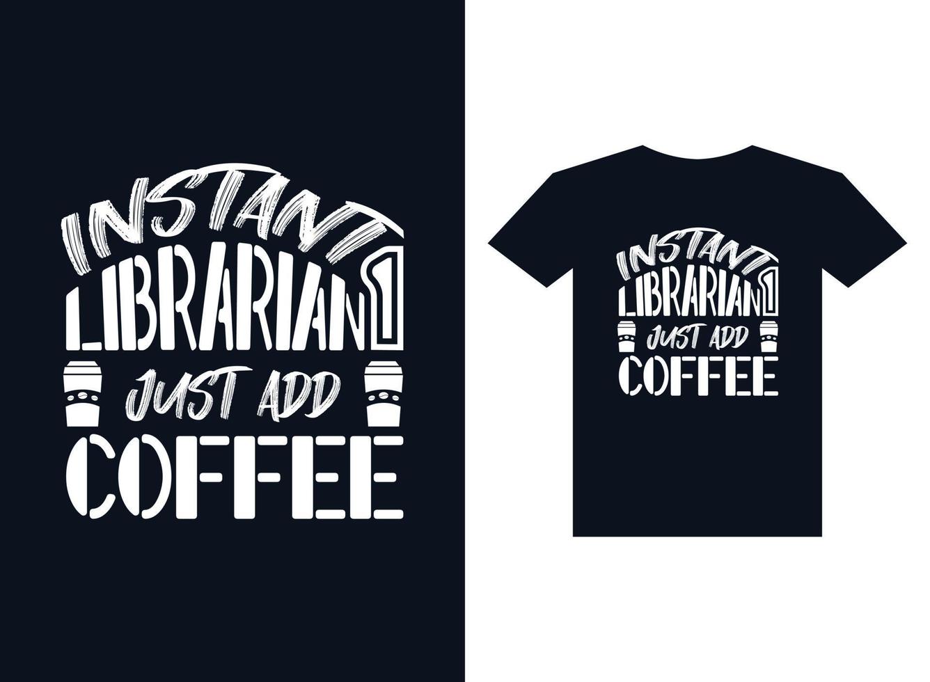 tipografía de diseño de camiseta de café para imprimir vector