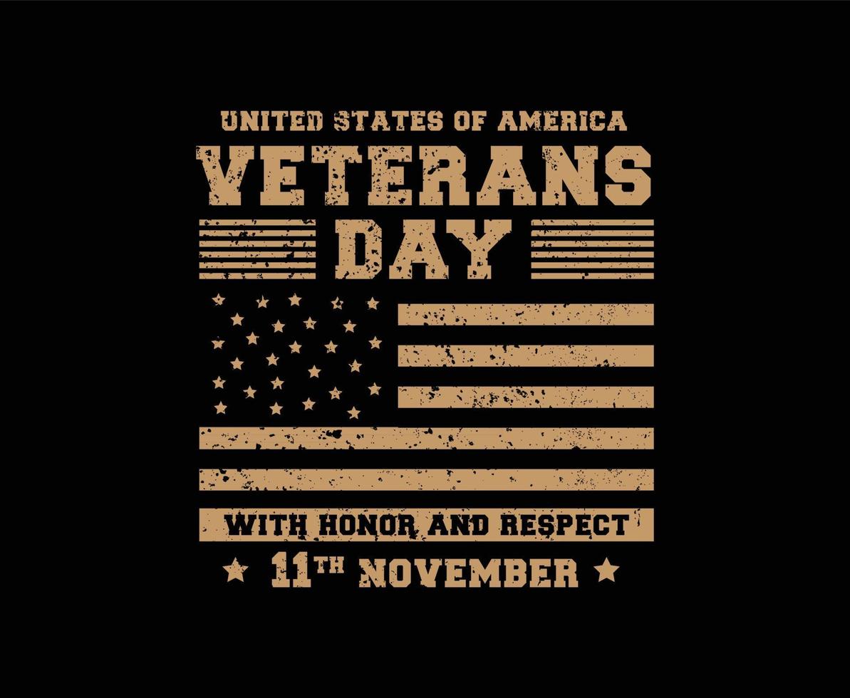 diseño de camiseta de vector de día de veteranos