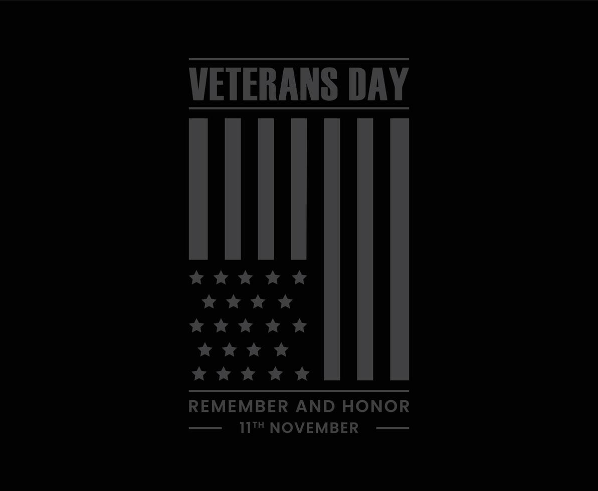 Veterans Day Typography Vector T-shirt Design