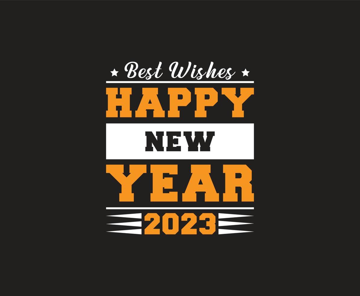 feliz año nuevo 2023 vector diseño de camiseta