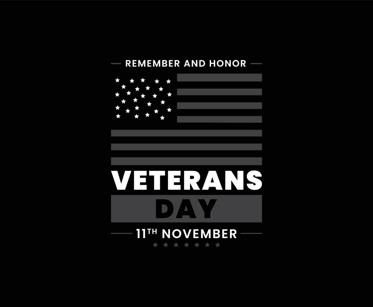 Veterans Day Typography Vector T-shirt Design