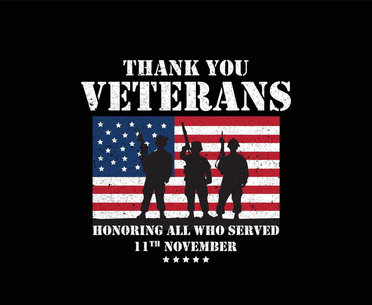 Thank You Veterans Vector T-shirt Design