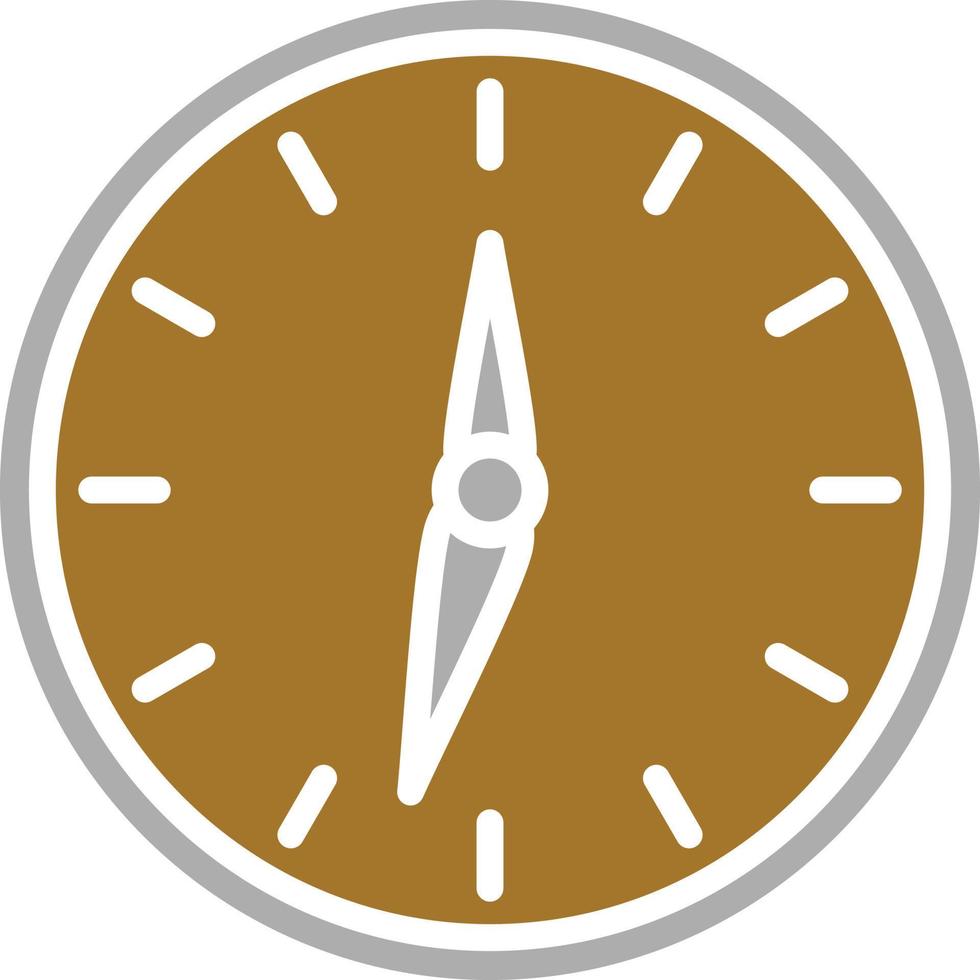 New Year Clock Icon Style vector