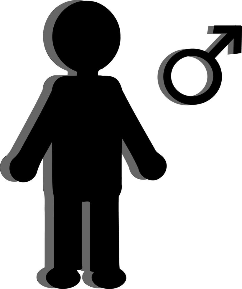 man and symbol vector