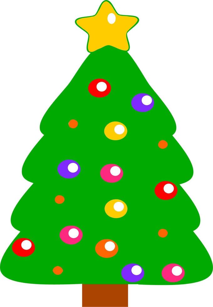 cute Christmas tree vector