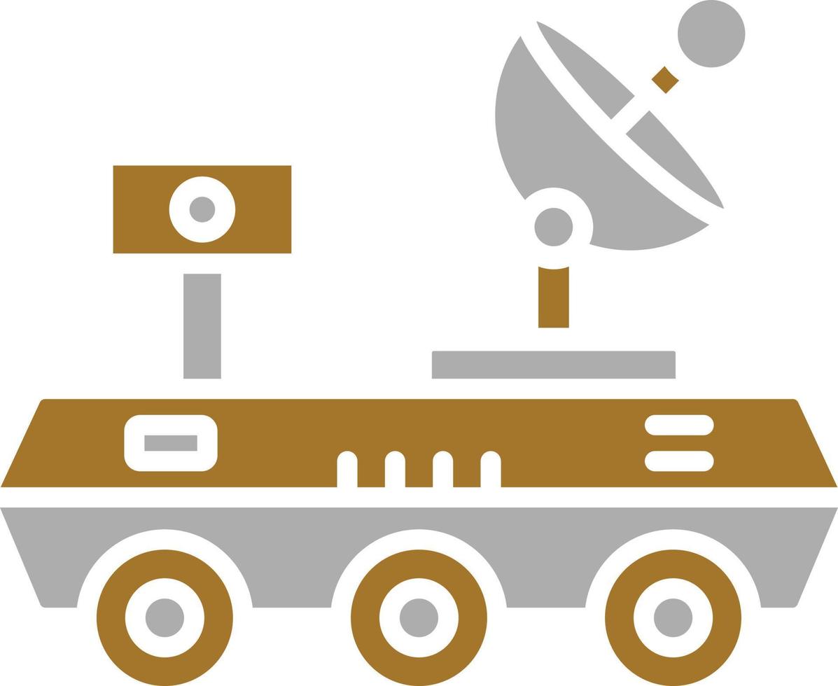 estilo de icono de mars rover vector