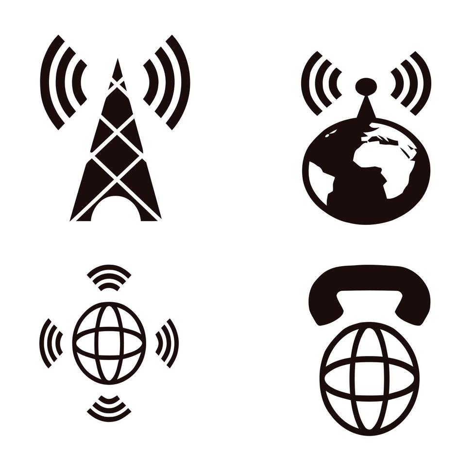 one line art black and white internet icon collection vector