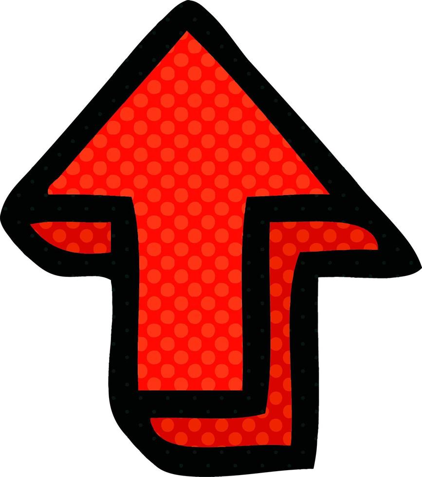 comic book style cartoon pointing arrow vector