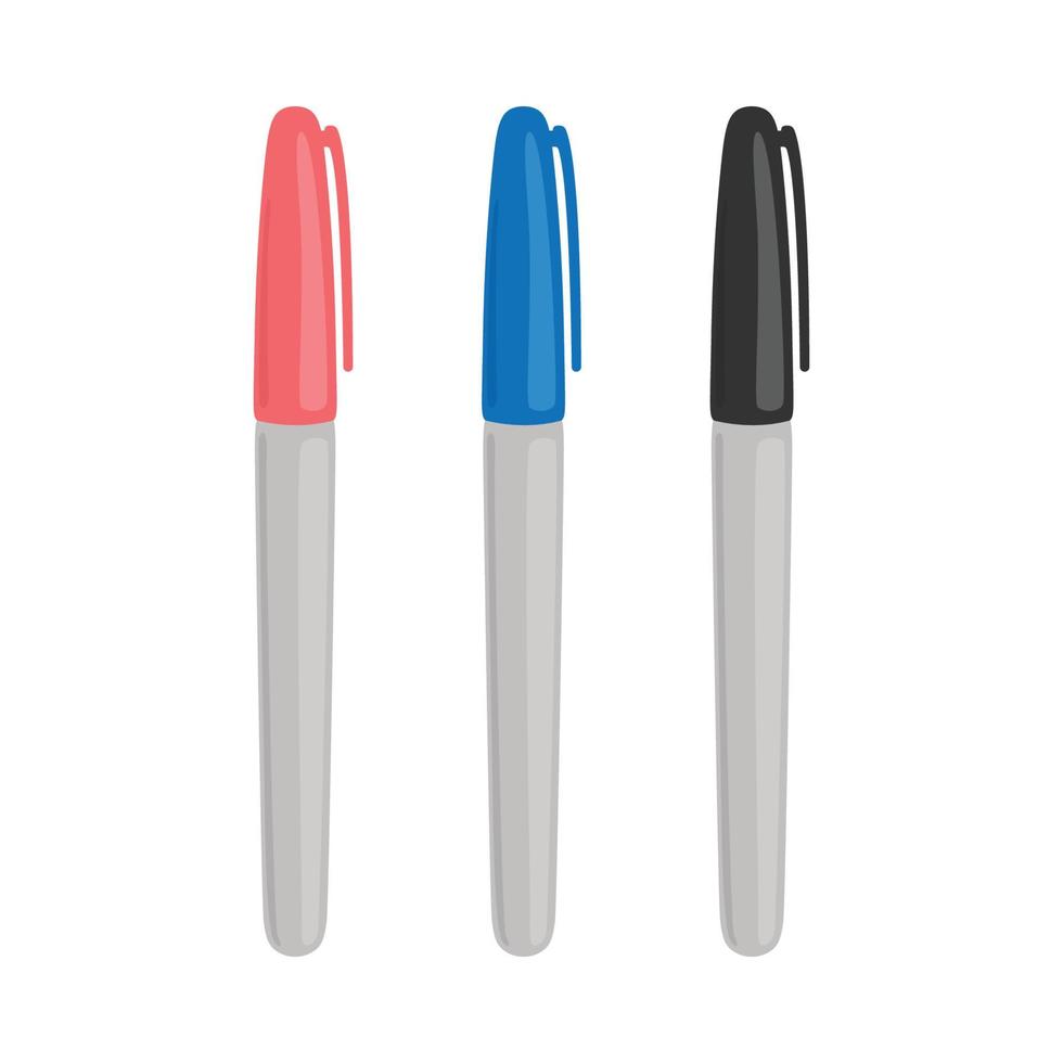 color magic plastict pen for art craft vector illustration