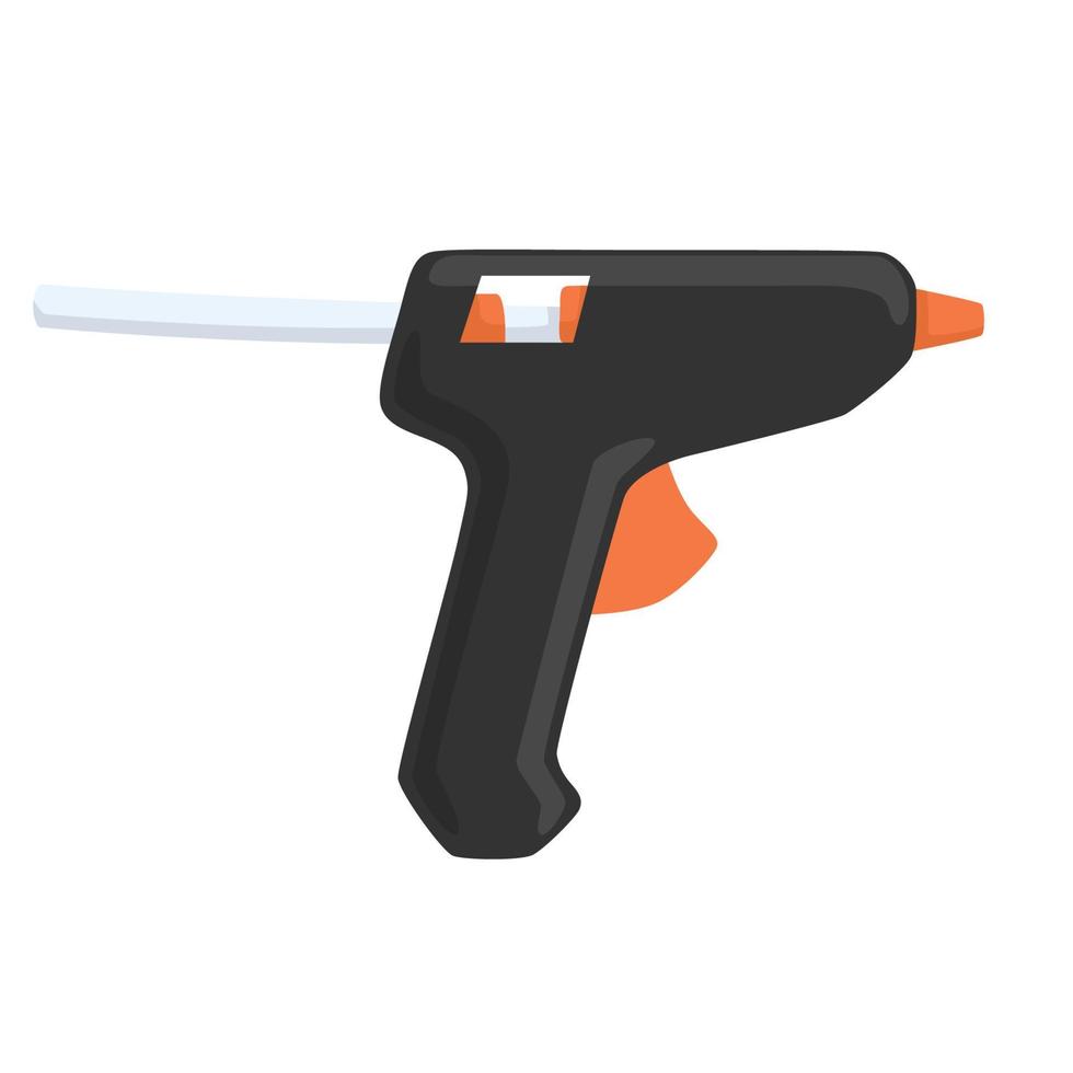 hot glue gun black plastic for art craft vector illustration