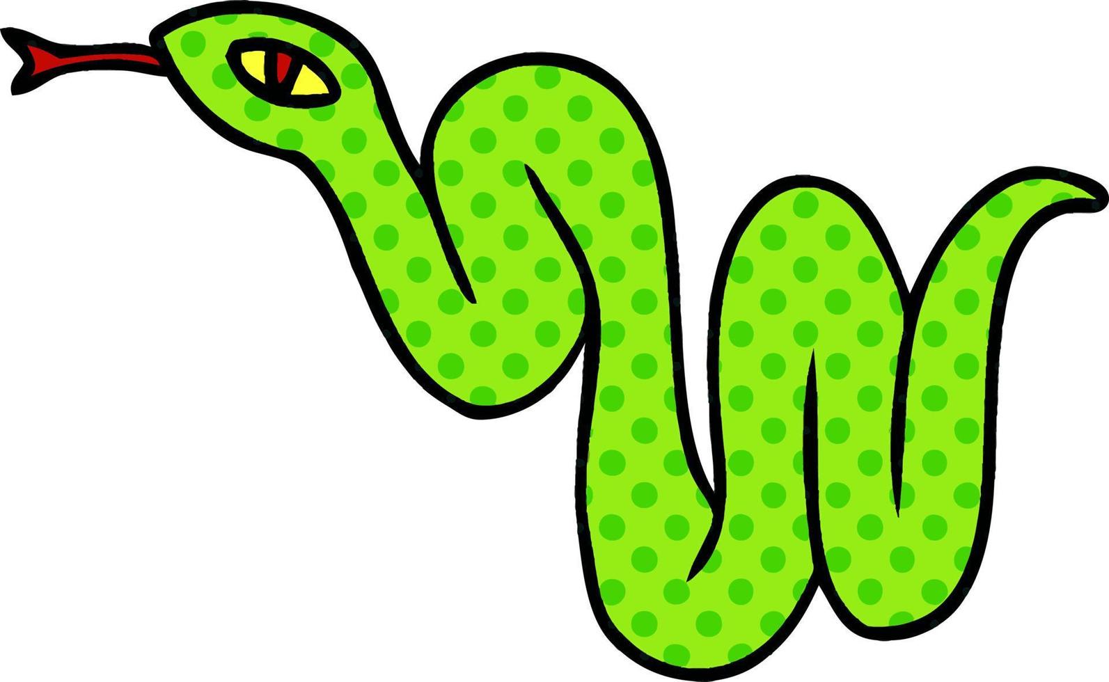 cartoon doodle of a garden snake vector
