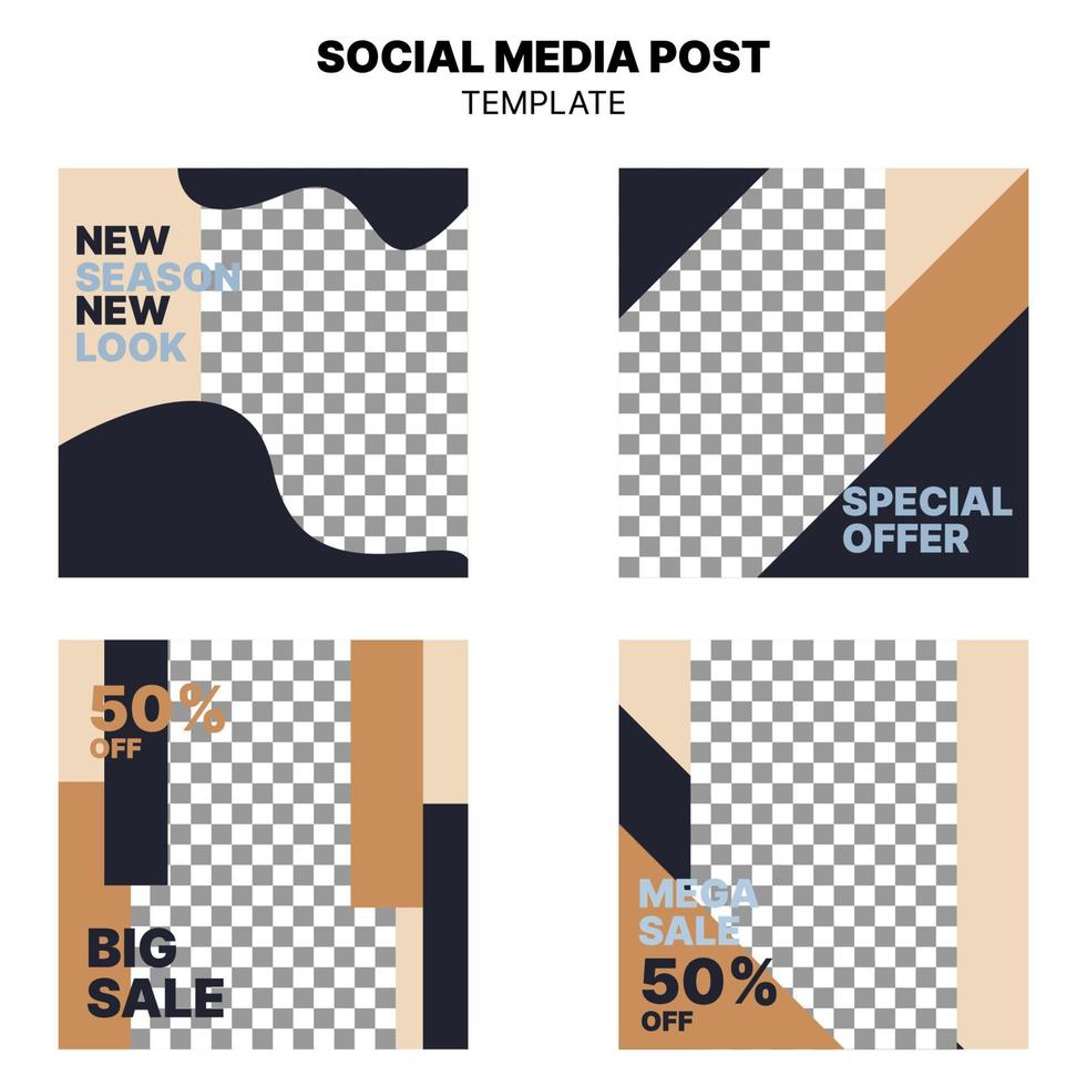 fashion sale banner design template for social media post vector