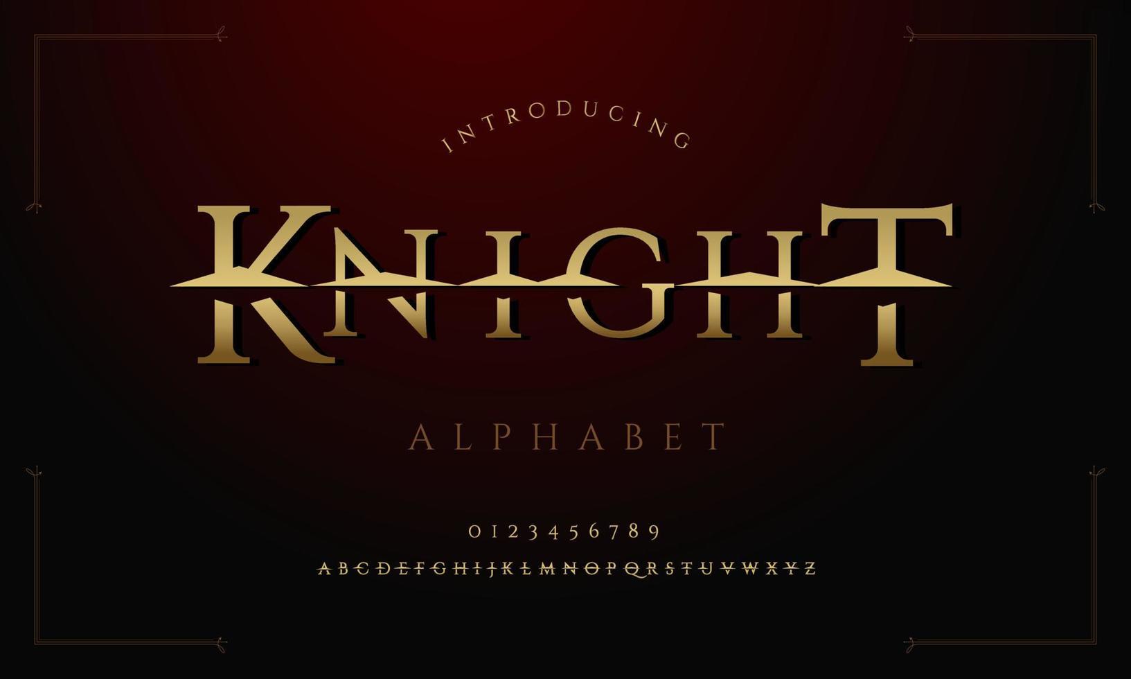 Classic custom gold Lettering Designs for logo, movie, game. Elegant golden alphabet letters font set. vector
