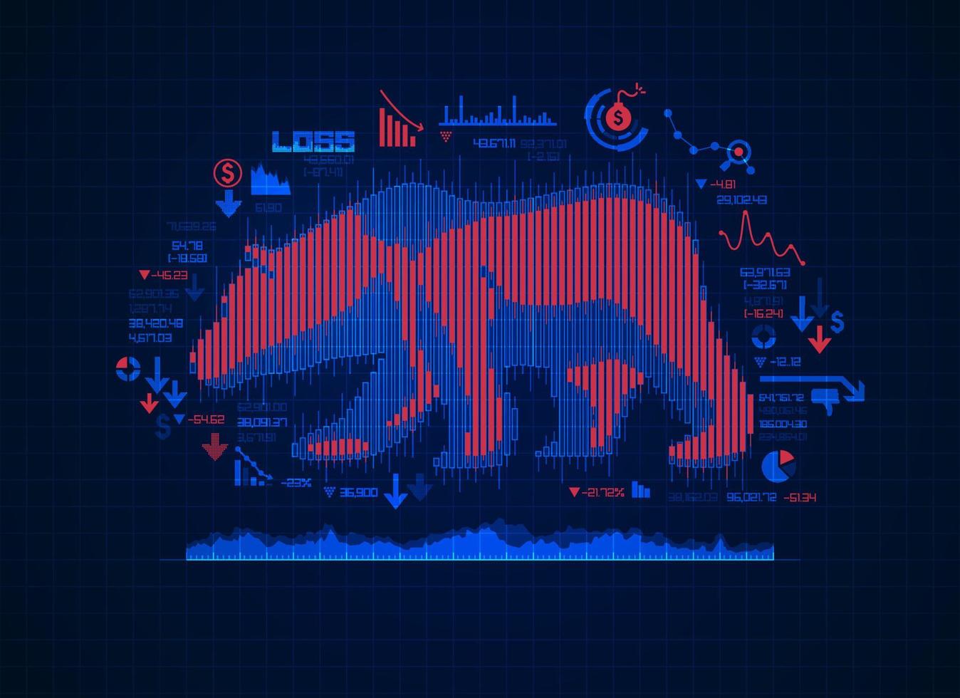 bear market element vector