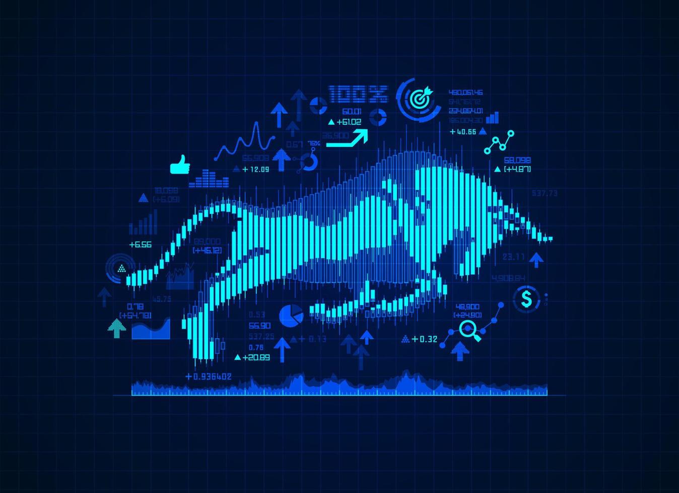 bull market element vector