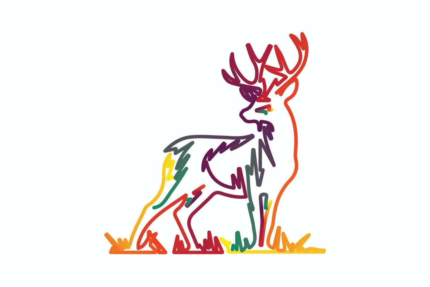 Deer head creative design logo vector. Deer illustration vector